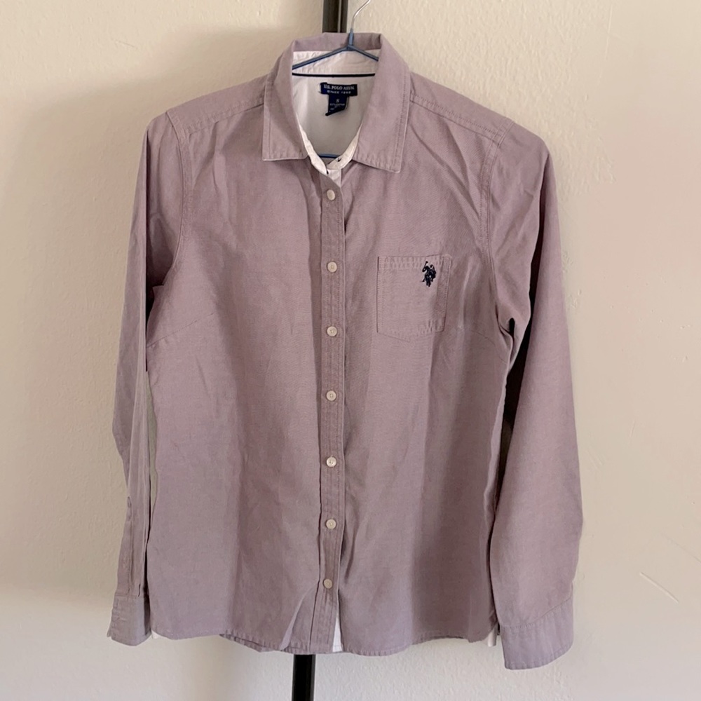 Womens US Polo Assn. Long Sleeve Button up Size Lg